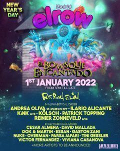Cartel ElRow año nuevo en Fabrik