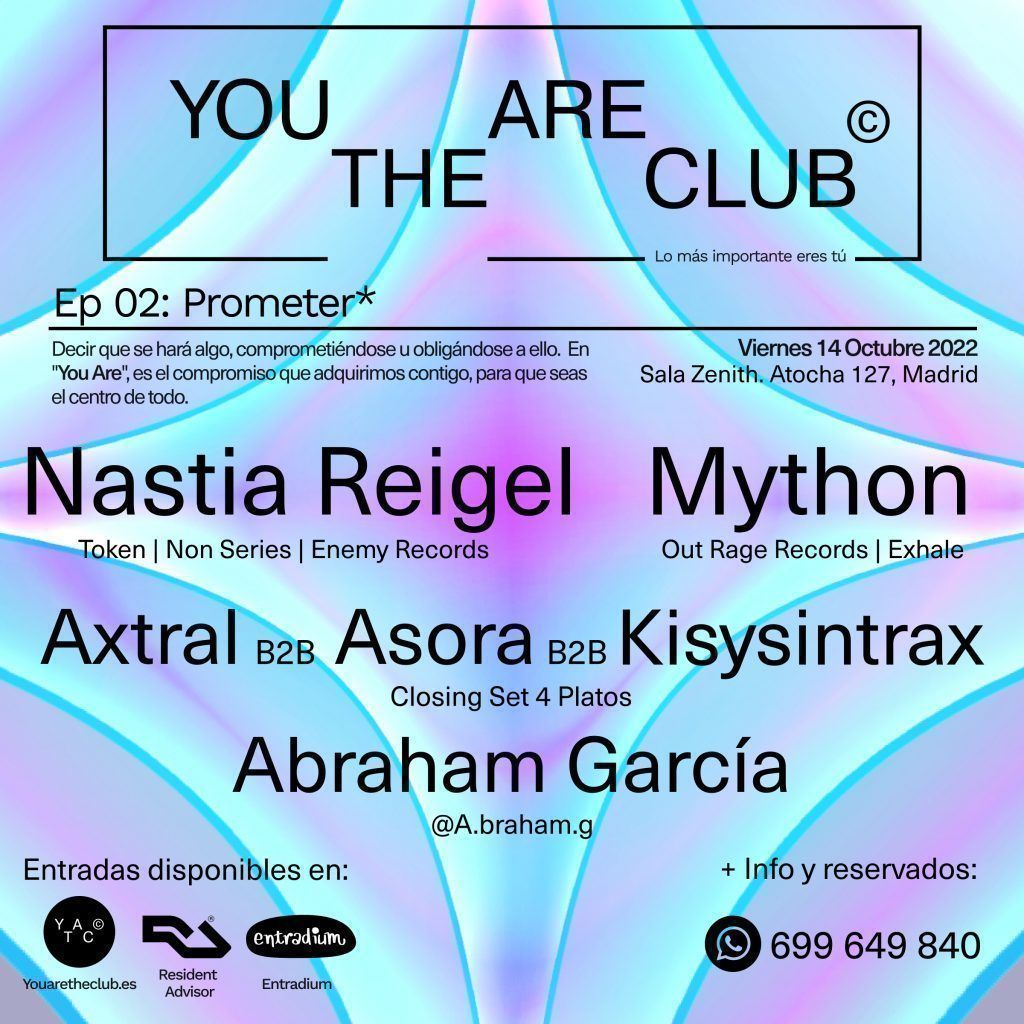 YOU ARE THE CLUB volverá a la carga este 14 de Octubre