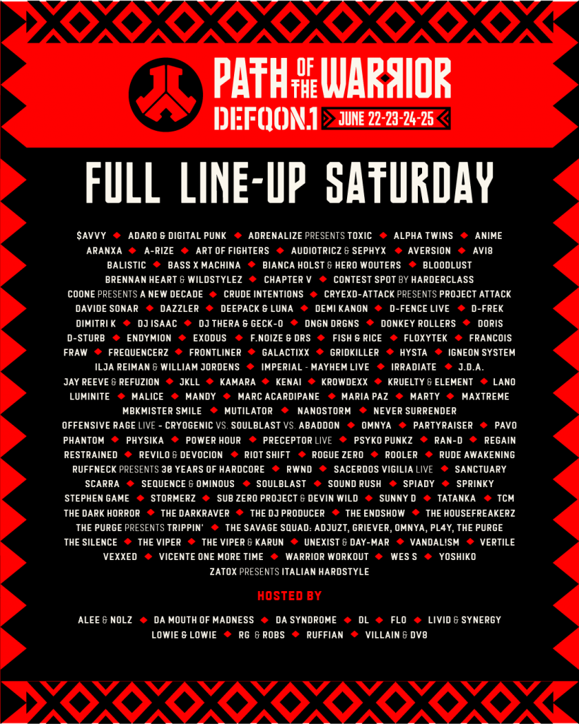 Defqon.1, line up 2023