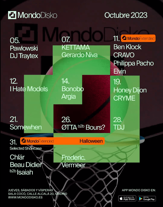 Agenda Mondo Disko Octubre 2023