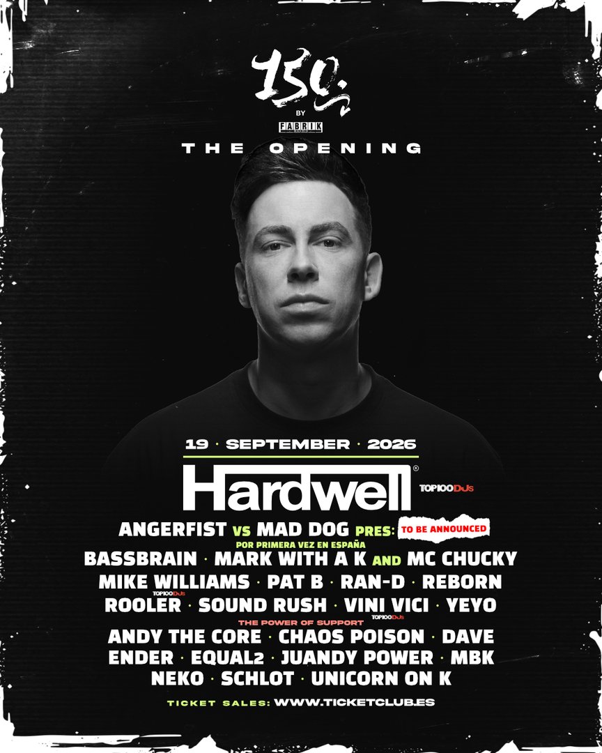 FABRIK Hard 2026 Opening 150 con Hardwell