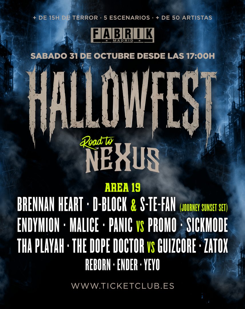 Nexus Hallowfest FABRIK Brennan Heart D-Block S-Te-Fan Sickmode