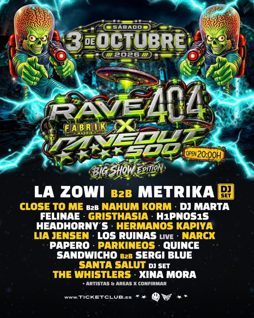 RAVE 404 FABRIK Metrika La Zowi RAVEOUT500